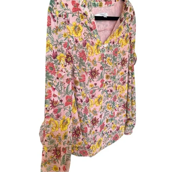 LOFT Garden Ruffle Sleeve Blouse size Medium - Picture 5 of 9